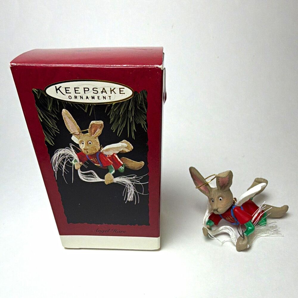 Hallmark Keepsake Christmas Angel Hare Rabbit Hanging Ornament Decorative